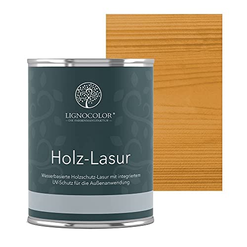 Lignocolor® Holzlasur (750ml Buche hell) schützende Lasur für Außen & Innen Wasserbasis von Lignocolor