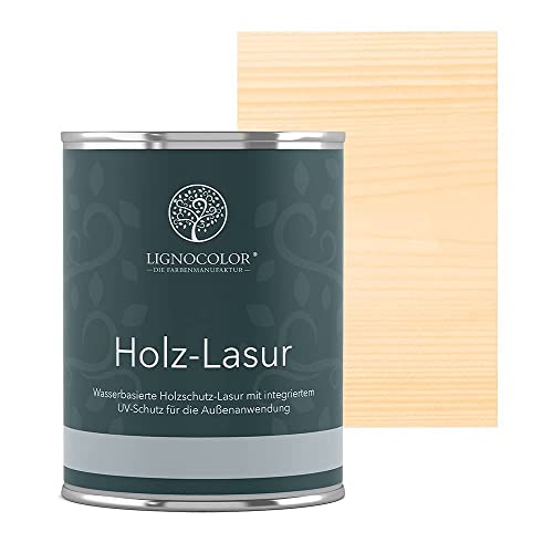 Lignocolor® Holzlasur (750ml Creme) schützende Lasur für Außen & Innen Wasserbasis von Lignocolor