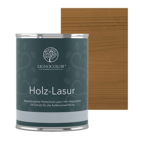 Lignocolor® Holzlasur (750ml Eiche) schützende Lasur für Außen & Innen Wasserbasis von Lignocolor