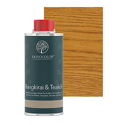 Lignocolor Teaköl | Holzöl für Gartenmöbel und Holz im Außenbereich | Holzschutz (250 ml, Eiche) von Lignocolor