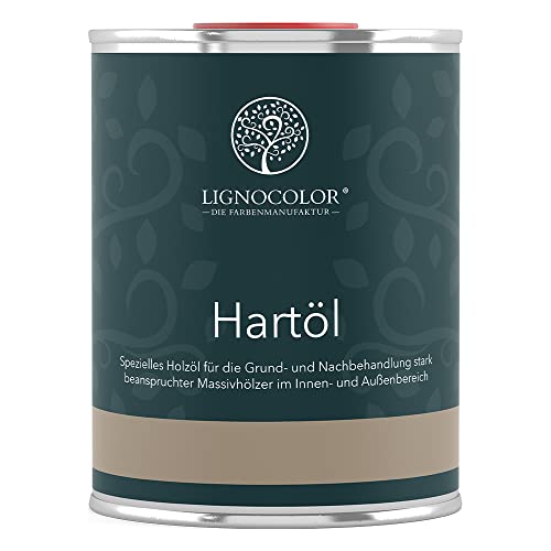 Lignocolor Hartöl - spezielles Holzöl zur Behandlung von Hölzern im Innen- & Außenbereich (1 L, Natur transparent) von Lignocolor