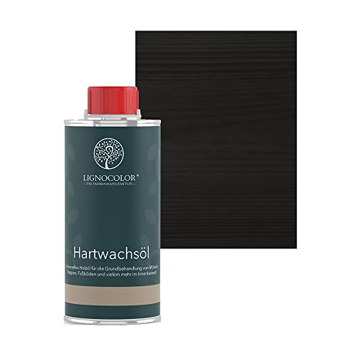 Lignocolor Hartwachsöl (250 ml, Schwarz) Holzöl für den Innenbereich von Lignocolor