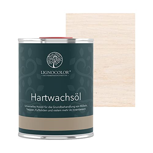 Lignocolor Hartwachsöl Holzöl für den Innenbereich (1 L, Blassweiss) von Lignocolor