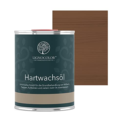 Lignocolor Hartwachsöl (1 L, Eiche dunkel) Holzöl für den Innenbereich von Lignocolor