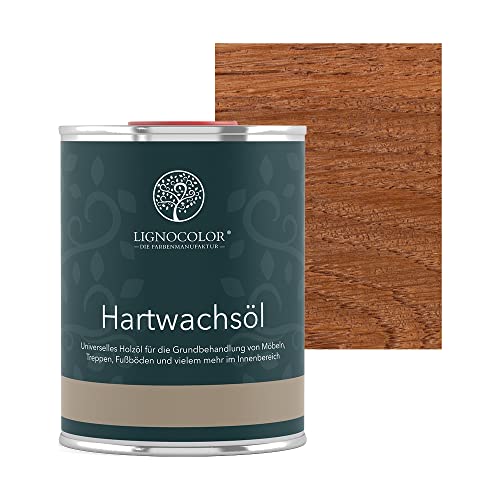 Lignocolor Hartwachsöl Holzöl für den Innenbereich (1 L, Palisander) von Lignocolor