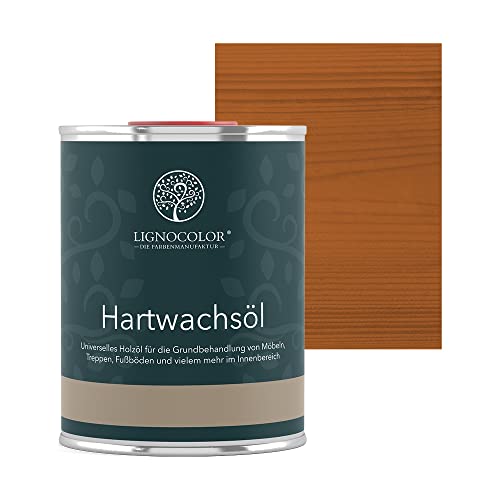 Lignocolor Hartwachsöl (1 L, Teak) Holzöl für den Innenbereich von Lignocolor