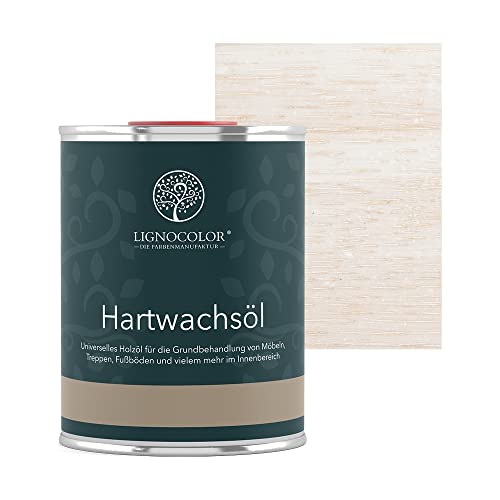 Lignocolor Hartwachsöl Holzöl für den Innenbereich (1 L, Weiss) von Lignocolor