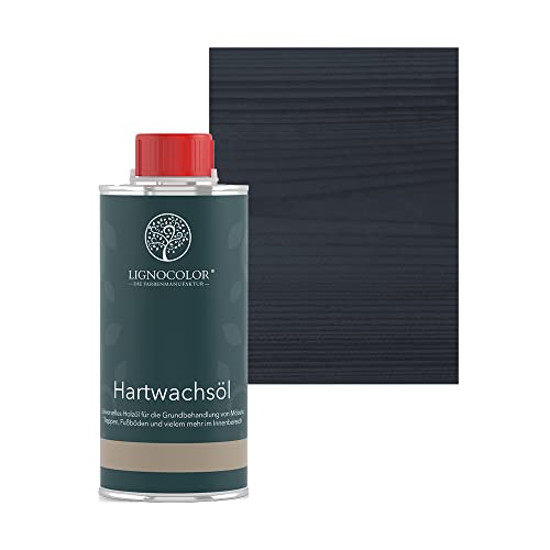 Lignocolor Hartwachsöl (250 ml, Anthrazit Grau) Holzöl für den Innenbereich von Lignocolor