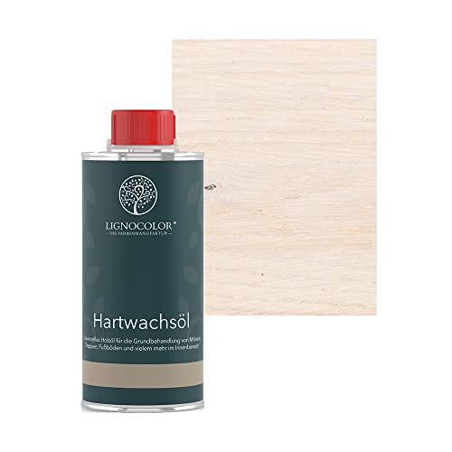 Lignocolor Hartwachsöl Holzöl für den Innenbereich (250 ml, Blassweiss) von Lignocolor