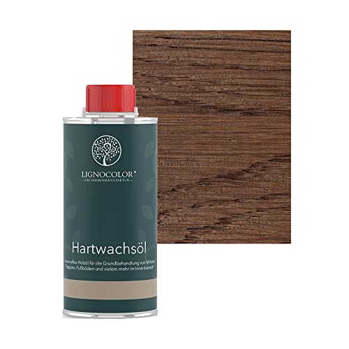 Lignocolor Hartwachsöl Holzöl für den Innenbereich (250 ml, Dunkelbraun) von Lignocolor