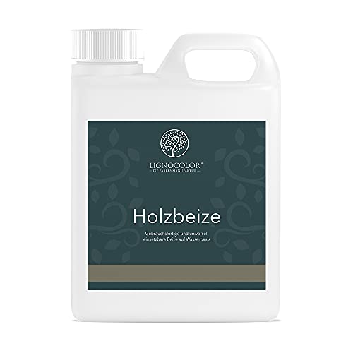 Lignocolor Holzbeize (1 L, Buche Honig) umweltfreundliche Beize auf Wasserbasis für Holz von Lignocolor