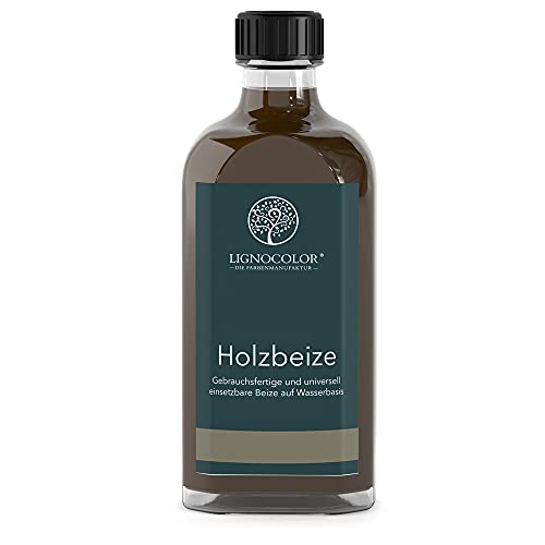 Lignocolor Holzbeize (100 ml, Nussbaum hell) umweltfreundliche Beize auf Wasserbasis für Holz von Lignocolor