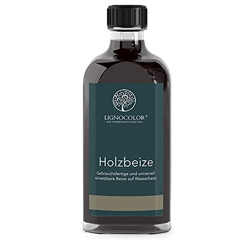 Lignocolor Holzbeize (100 ml, Schwarz) umweltfreundliche Beize auf Wasserbasis für Holz von Lignocolor