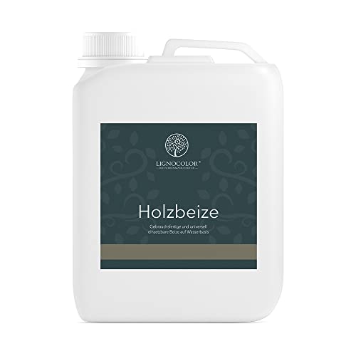 Lignocolor Holzbeize (2,5 L, Buche Honig) umweltfreundliche Beize auf Wasserbasis für Holz von Lignocolor