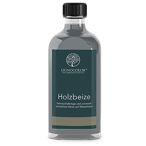 Lignocolor Holzbeize umweltfreundliche Beize auf Wasserbasis für Holz (100 ml, Grau) von Lignocolor