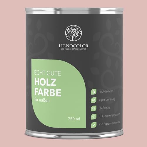 Lignocolor Holzfarbe Außen matt | wetterfeste Farbe für den Außenbereich (Blush matt, 2,5L) | hochdeckend & hochbeständig von Lignocolor