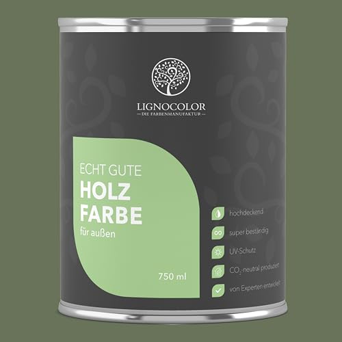 Lignocolor Holzfarbe Außen matt | wetterfeste Farbe für den Außenbereich (Forest matt, 2,5L) | hochdeckend & hochbeständig von Lignocolor