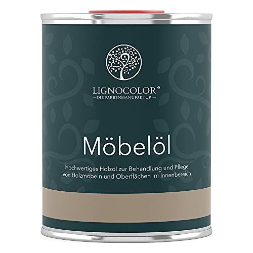 Lignocolor Möbelöl - hochwertiges und natürliches Holzöl für den Innenbereich (1 L, Natur) von Lignocolor