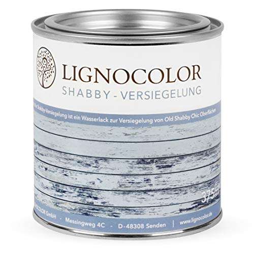 Kreidefarbe Versiegelung Lignocolor Lack Shabby Chic Versiegelungslack Klarlack 375ml matt von Lignocolor