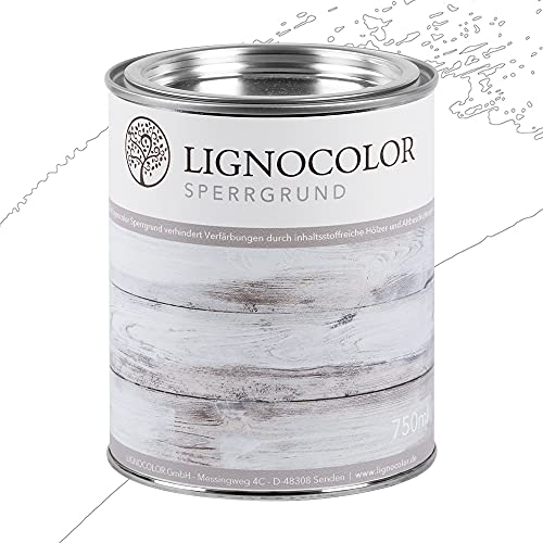 Lignocolor Sperrgrund (Weiss, 750 ml) auf Wasserbasis Isoliergrund Kreidefarbe 750 ml von Lignocolor