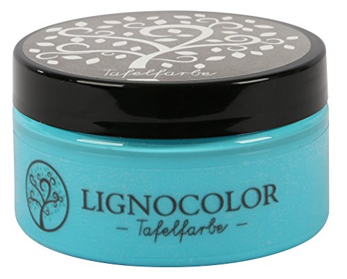Lignocolor Tafelfarbe Tafellack echter Tafel-Look 100ml (Blue Lagoon 04) von Lignocolor