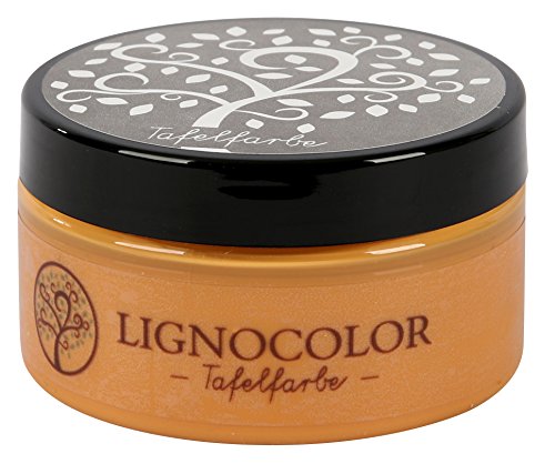 Lignocolor Tafelfarbe Tafellack echter Tafel-Look 100ml (Orange 08) von Lignocolor