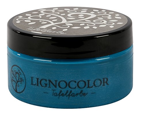 Lignocolor Tafelfarbe Tafellack echter Tafel-Look 100ml (Petrol 03) von Lignocolor