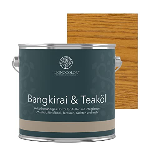 Lignocolor Teaköl | Holzöl für Gartenmöbel und Holz im Außenbereich | Holzschutz (2,5 L, Eiche) von Lignocolor