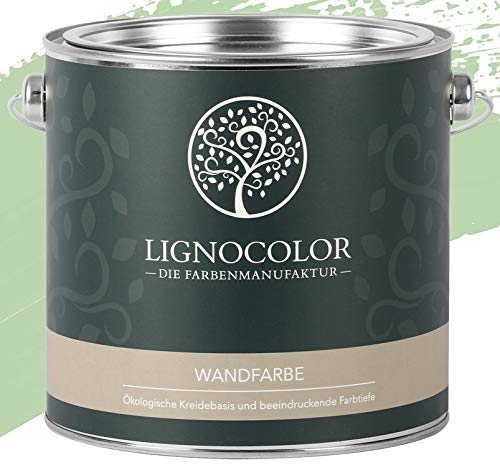 Lignocolor Wandfarbe Innenfarbe Deckenfarbe Kreidefarbe edelmatt 2,5 L (Aloe) von Lignocolor