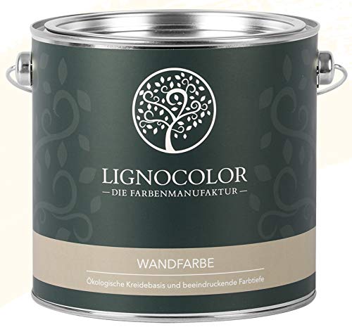 Lignocolor Wandfarbe Innenfarbe Deckenfarbe Kreidefarbe edelmatt 2,5 L (Champagne) von Lignocolor