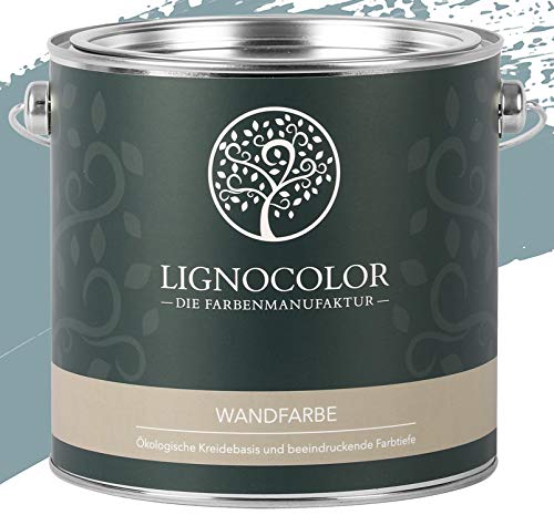 Lignocolor Wandfarbe Innenfarbe Deckenfarbe Kreidefarbe edelmatt 2,5 L (Indian Ocean) von Lignocolor