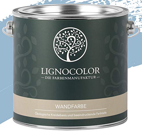Lignocolor Wandfarbe Innenfarbe Deckenfarbe Kreidefarbe edelmatt 2,5 L (Polar) von Lignocolor