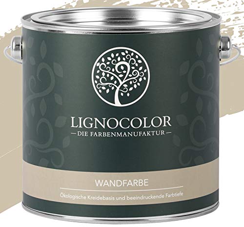 Lignocolor Wandfarbe Innenfarbe Deckenfarbe Kreidefarbe edelmatt 2,5 L (Sandcastle) von Lignocolor