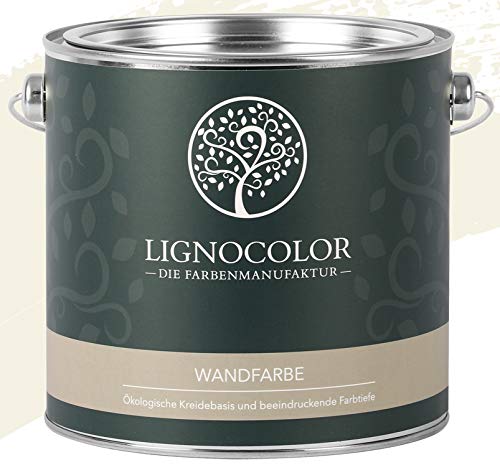 Lignocolor Wandfarbe Innenfarbe Deckenfarbe edelmatt 2,5 L (Almond) von Lignocolor