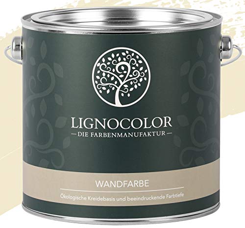 Lignocolor Wandfarbe Innenfarbe Deckenfarbe edelmatt 2,5 L (Desert) von Lignocolor