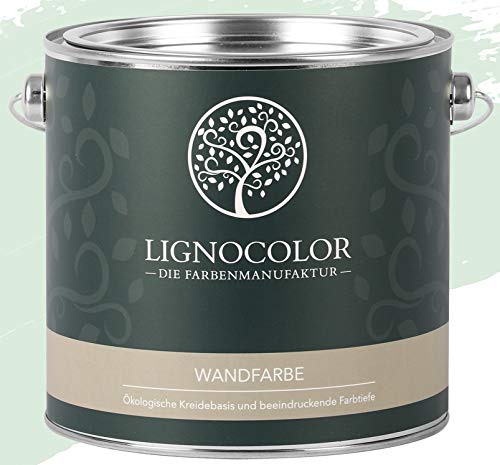 Lignocolor Wandfarbe Innenfarbe Deckenfarbe edelmatt 2,5 L (Pastel Blue) von Lignocolor