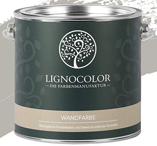 Lignocolor Wandfarbe Innenfarbe Deckenfarbe edelmatt 2,5 L (Shadow) von Lignocolor