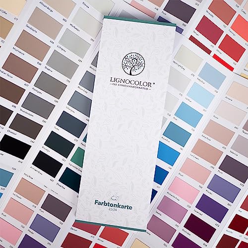 Lignocolor Farbtonkarte | 144 Farbtöne als handgefertigte Echtaufstriche | Kreidefarben und Wandfarben von Lignocolor