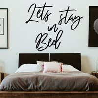 Lets Stay in Bed Schlafzimmer Wanddekoration - Holz Wandschild, Dekor, Wandkunst, Überbett von LignousLaser