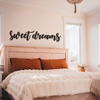 Süße Träume, Holz Wandschild, Großes Schlafzimmer Wanddekor Über Dem Bett, Über Bett Dekor, Wanddekoration, Träume Wandkunst von LignousLaser