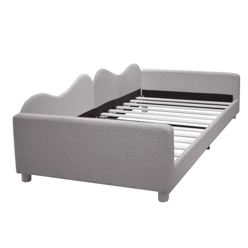 Kinderbett 90x200 cm Sofabett mit 2 Schubladen & Armlehnen - Multifunktionsbett aus weichem Teddybärstoff Multifunktionales weiches Bett mit Rücken und Armlehnen, für Jugendzimmer/Gästezimmer Kinderbett 90x200 cm Sofabett mit 2 Schubladen & Armlehnen - Multifunktionsbett aus weichem Teddybärstoff Multifunktionales weiches Bett mit Rücken und Armlehnen, für Jugendzimmer/Gästezimmer von Ligterra