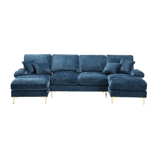 Ligterra ModernesChenille Sektionssofa U-Form mit Doppelliege，Sofa - Modernes Coucheset für Wohnzimmer, Büro, Schlafzimmer & Villa, Gemütliche Wohlfühl-Oase ﻿ von Ligterra