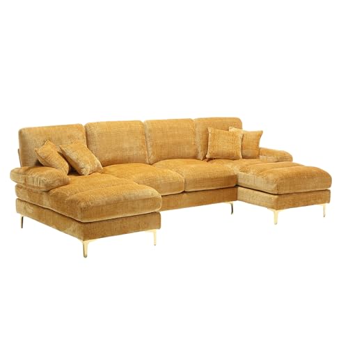 Ligterra ModernesChenille Sektionssofa U-Form mit Doppelliege，Sofa - Modernes Coucheset für Wohnzimmer, Büro, Schlafzimmer & Villa, Gemütliche Wohlfühl-Oase ﻿ von Ligterra