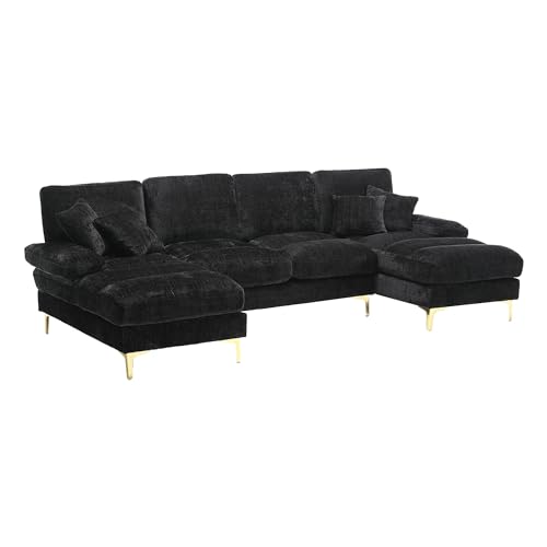 Ligterra ModernesChenille Sektionssofa U-Form mit Doppelliege，Sofa - Modernes Coucheset für Wohnzimmer, Büro, Schlafzimmer & Villa, Gemütliche Wohlfühl-Oase ﻿ von Ligterra