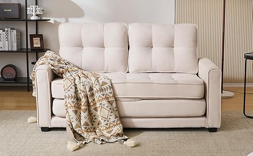 Ligterra Schlafsofa für 2 Personen mit Seitentaschen Sofa mit schlaffunktion - Modernes Polstersofa als Bequemes Wohnzimmersofa mit Schlaffunktion von Ligterra