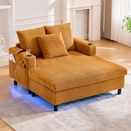 Ligterra Zweisitzer Sofa mit Schlaffunktion mit seitlichen Getränkehaltern, DREI Kissen und Armlehnen, SofaBett für Wohnzimmer, Schlafzimmer, 142x128 cm, Braun Ligterra Zweisitzer Sofa mit Schlaffunktion mit seitlichen Getränkehaltern, DREI Kissen und Armlehnen, SofaBett für Wohnzimmer, Schlafzimmer, 142x128 cm, Braun von Ligterra