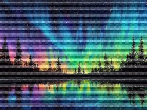 Diamond Painting Adulte Aurora Sternenhimmel 5D Diamant Painting Erwachsene & Anfänger, DIY Full Drill Diamant Broderie Kit, Home Decor Wandkunst Wohnzimmer Schlafzimmer Büro, Geschenke, 50x70cm D-434 Diamond Painting Adulte Aurora Sternenhimmel 5D Diamant Painting Erwachsene & Anfänger, DIY Full Drill Diamant Broderie Kit, Home Decor Wandkunst Wohnzimmer Schlafzimmer Büro, Geschenke, 50x70cm D-434 von Liguolnn