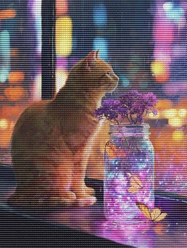 Diamond Painting Adulte Landschaft Katze 5D Diamant Painting Erwachsene & Anfänger, DIY Full Drill Diamant Broderie Kit, Home Decor Wandkunst Wohnzimmer Schlafzimmer Büro, Geschenke, 60x80cm D-450 Diamond Painting Adulte Landschaft Katze 5D Diamant Painting Erwachsene & Anfänger, DIY Full Drill Diamant Broderie Kit, Home Decor Wandkunst Wohnzimmer Schlafzimmer Büro, Geschenke, 60x80cm D-450 von Liguolnn