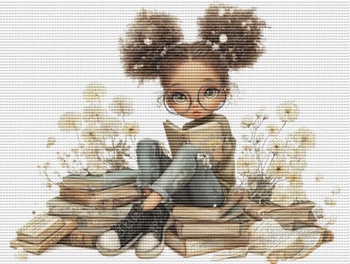 Diamond Painting Adulte Mädchen Bücher 5D Diamant Painting Erwachsene & Anfänger, DIY Full Drill Diamant Broderie Kit, Home Decor Wandkunst Wohnzimmer Schlafzimmer Büro, Geschenke, 70x90cm D-779 von Liguolnn