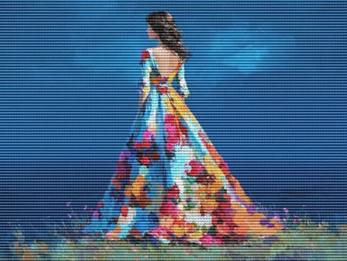 Diamond Painting Adulte Mädchen Schön 5D Diamant Painting Erwachsene & Anfänger, DIY Full Drill Diamant Broderie Kit, Home Decor Wandkunst Wohnzimmer Schlafzimmer Büro, Geschenke, 60x80cm D-772 von Liguolnn